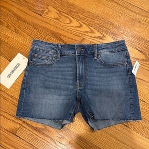 Goodthreads Women's Denim Mid-Rise Raw Edge Short